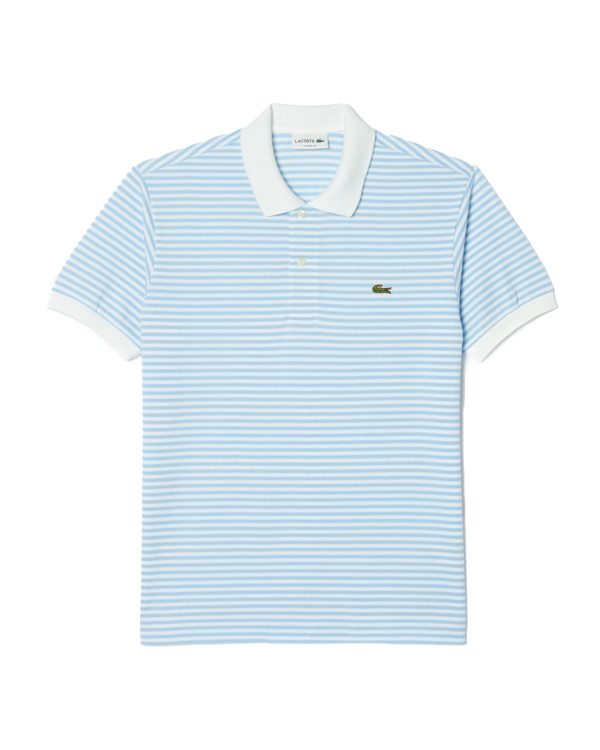 Polo Uomo Lacoste Righe Azzurra Sale