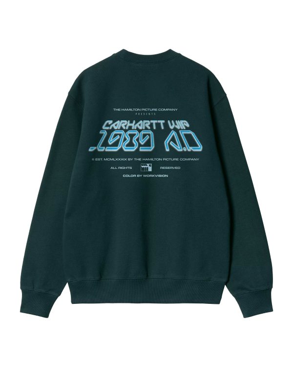 Carhartt Wip Greatest Flicks Sweat Deep Lagoon Online now