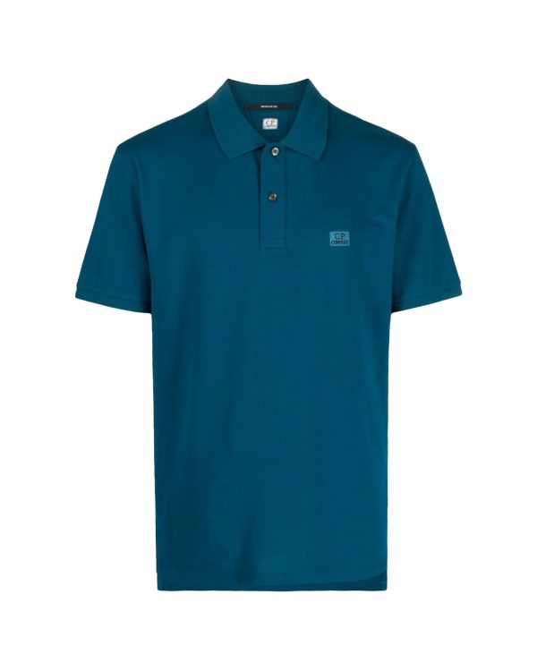 CP Company Stretch Piquet Regular Polo Shirt Ink Blue For Discount