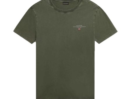 T-Shirt Napapijri Uomo Verde Militare Cheap