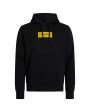 Felpa Uomo Calvin Klein Raised Rubber Logo Hoodie Nero Cheap