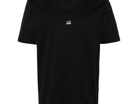 CP Company 70-2 Mercerized Jersey Logo Tee Black Cheap