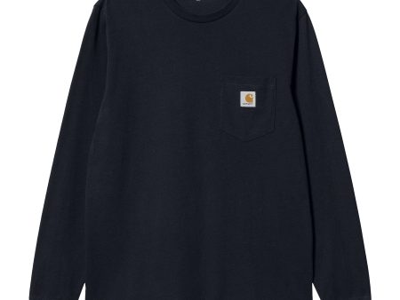 Carhartt Wip L-S Pocket Tee Dark Navy Online Hot Sale