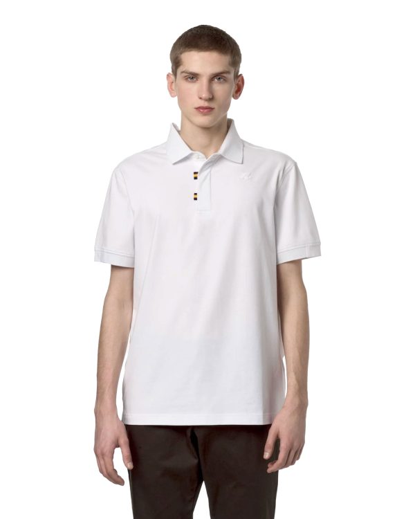 Polo Uomo K-Way Alderic Bianco Hot on Sale