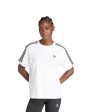 T-Shirt Donna Adidas 3 Stripe White Online now