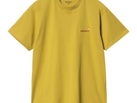 Carhartt Wip American Script Tee Golden Olive Cheap