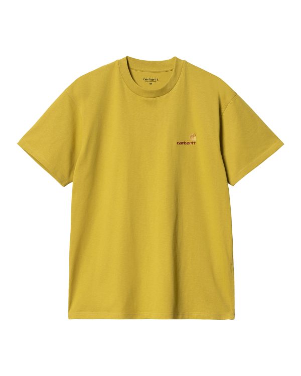 Carhartt Wip American Script Tee Golden Olive Cheap