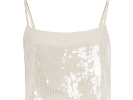 Calvin Klein Sequins Top Frosted Almond Cheap