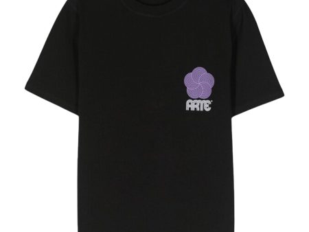 T-Shirt Arte Antwerp Teo Circle Flower Black Fashion