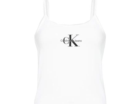 Calvin Klein Monologo Strappy Tank Top Bianco Online