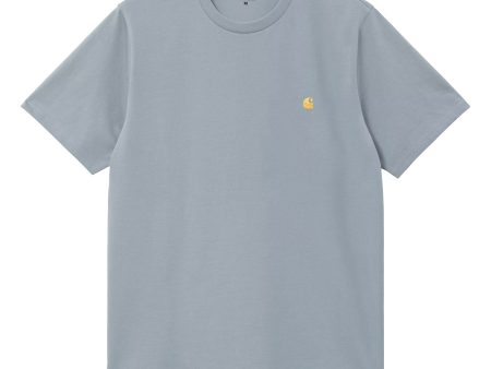 Carhartt Wip Chase T-Shirt Frosted Blue-Gold Sale