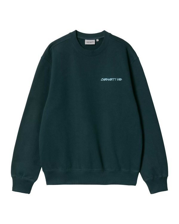 Carhartt Wip Greatest Flicks Sweat Deep Lagoon Online now