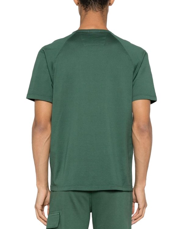 CP Company 70-2 Mercerized Jersey Logo Tee Duck Green Hot on Sale