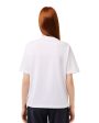 T-Shirt Donna Lacoste Classic Logo Bianco Online Hot Sale