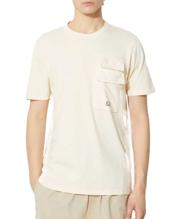 CP Company 20-1 Jersey Flap Pocket T-shirt Pistacchio Shell Hot on Sale