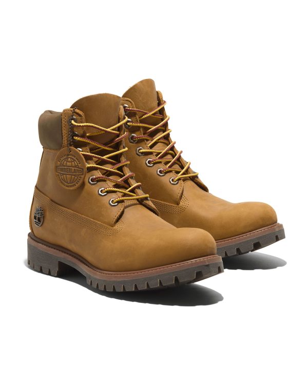 Timberland Premium 6 Inch Lace Up Waterproof Boot Wheat Full Grain on Sale