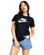 T-Shirt Donna Nike Big Logo Nera Online Sale