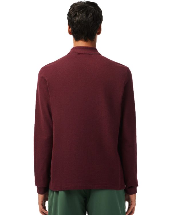 Polo Manica Lunga Uomo Lacoste Bordeaux Fashion