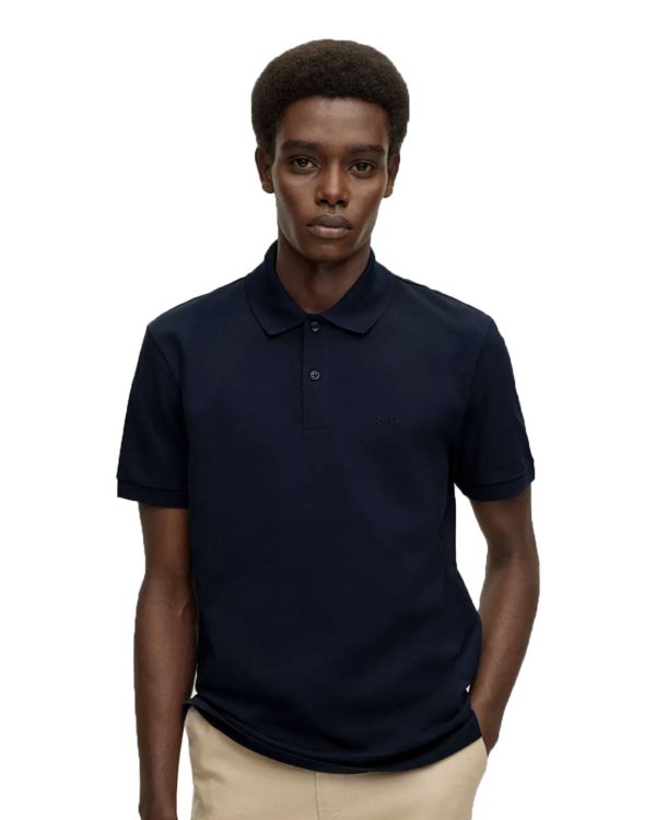 Polo Uomo Boss Pallas Blu For Cheap