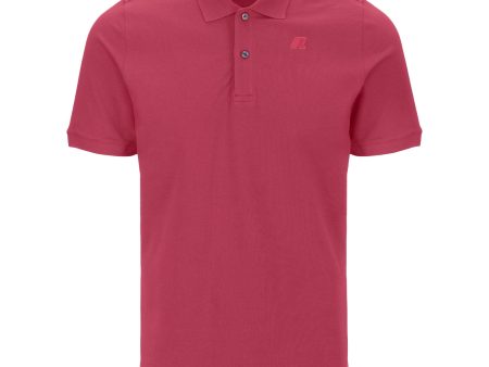 Polo Uomo K-Way Amedee Dk Pink Hot on Sale