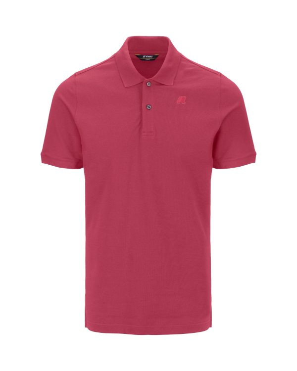 Polo Uomo K-Way Amedee Dk Pink Hot on Sale