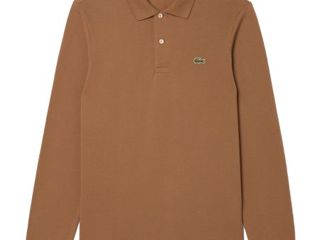 Polo Uomo Lacoste Manica Lunga L.13.12 Marrone For Discount