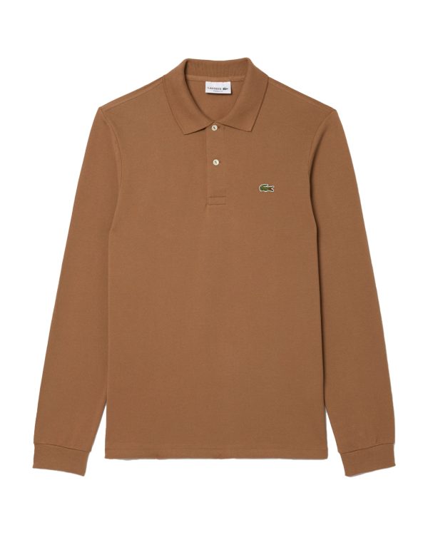 Polo Uomo Lacoste Manica Lunga L.13.12 Marrone For Discount