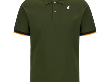 Polo Uomo K-Way Vincent Verde For Cheap