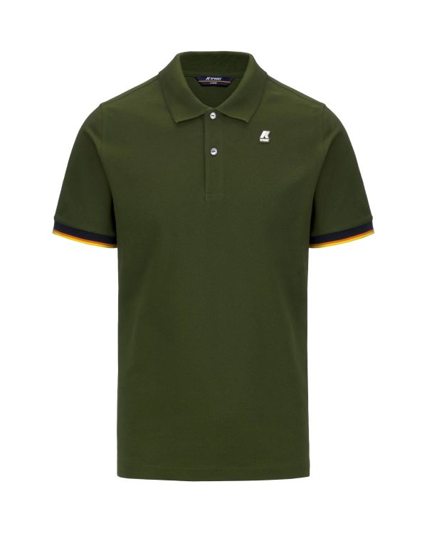 Polo Uomo K-Way Vincent Verde For Cheap