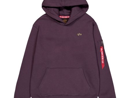 Felpa Uomo Alpha Industries 3D Small Logo Hoody Plum Supply