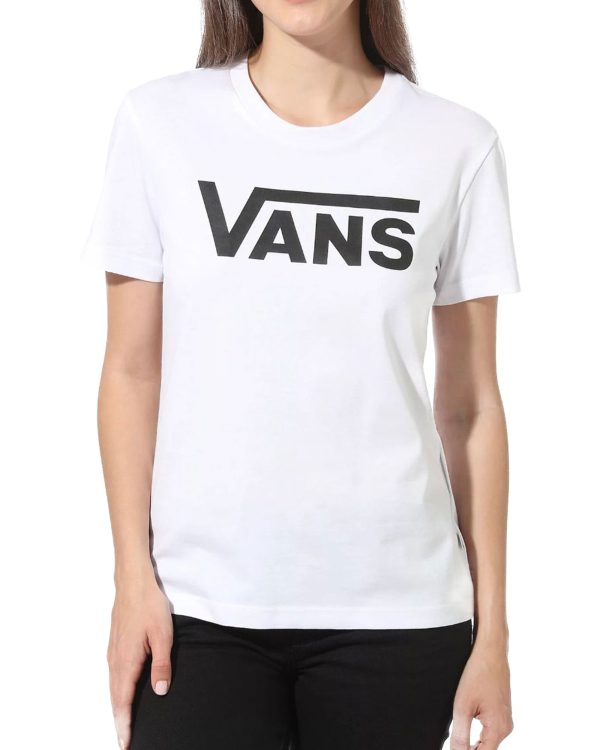 T-Shirt Donna Vans Wm Flying V Crew Tee White on Sale