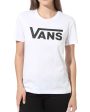 T-Shirt Donna Vans Wm Flying V Crew Tee White on Sale