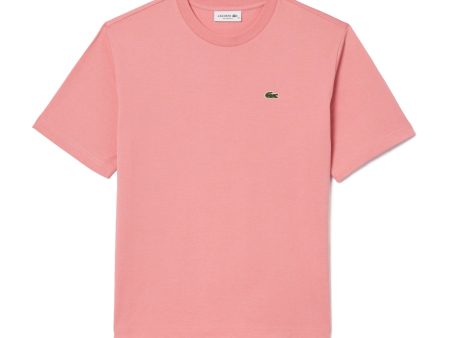 T-Shirt Donna Lacoste Classic Logo Rosa Online now