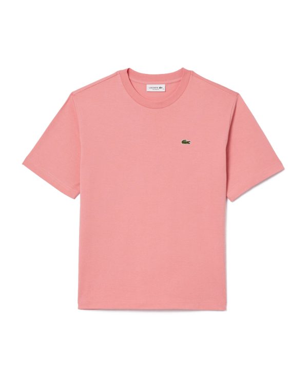 T-Shirt Donna Lacoste Classic Logo Rosa Online now