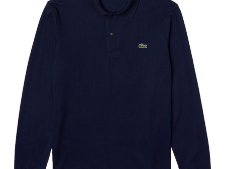 Polo Manica Lunga Uomo Lacoste Blu Scuro For Sale