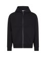 Felpa Uomo Calvin Klein Color Embossed Logo Zip Nero Supply