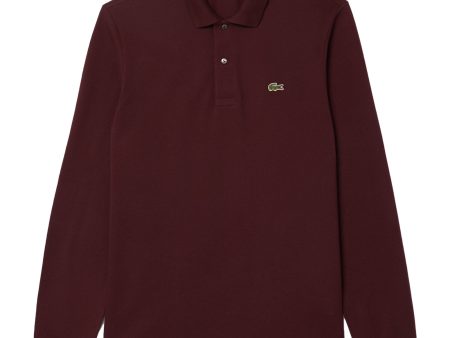 Polo Uomo Lacoste Manica Lunga L.13.12 Bordeaux on Sale