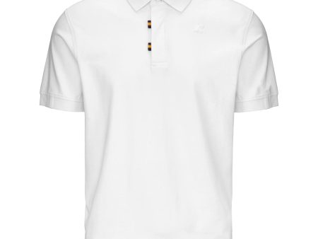 Polo Uomo K-Way Alderic Bianco Hot on Sale