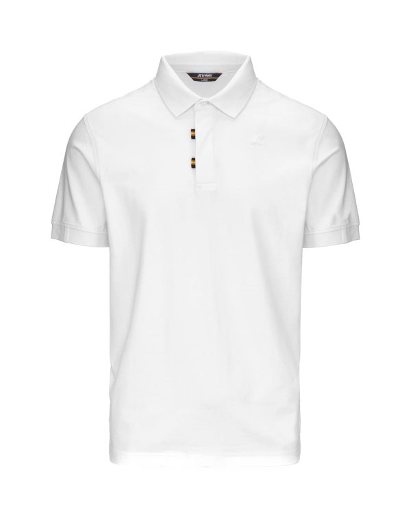 Polo Uomo K-Way Alderic Bianco Hot on Sale