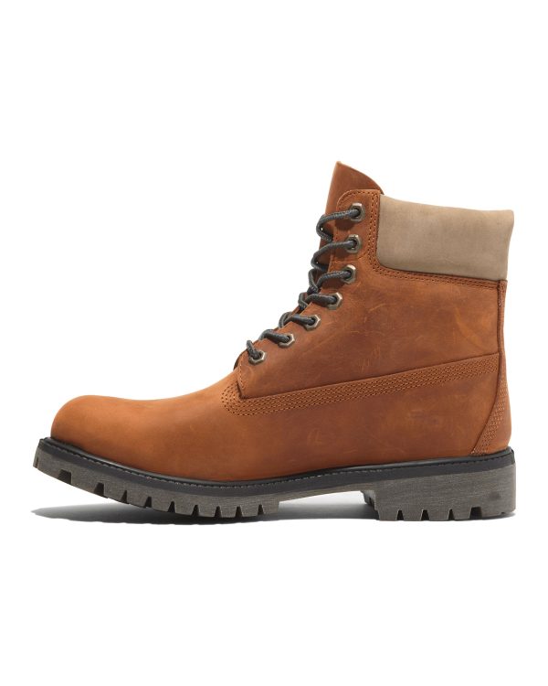 Timberland Premium 6 Inch Lace Up Waterproof Boot Medium Orange Full Grain Supply