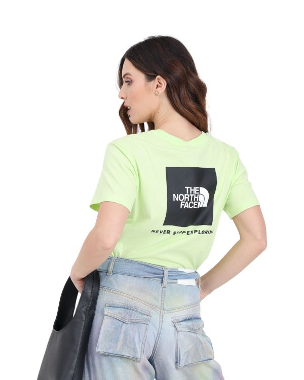 T-Shirt Donna The North Face Relaxed Redbox Verde Hot on Sale