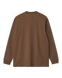 Carhartt Wip L-S Chase T-shirt Chocolate-Gold Hot on Sale