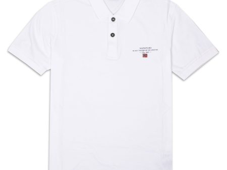 Polo Uomo Napapijri Elbas Jersey Bianco Online Sale