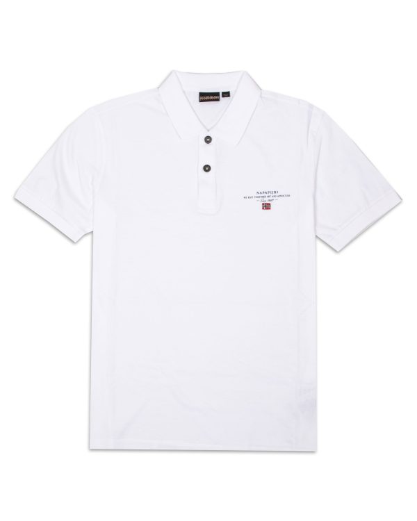 Polo Uomo Napapijri Elbas Jersey Bianco Online Sale