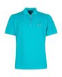 Polo Uomo CP Company Stretch Piquet Slim Zipped Polo Shirt Tile Blue Online Hot Sale