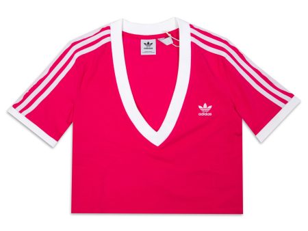 T-Shirt Crop Donna Adidas Fuxia Cheap