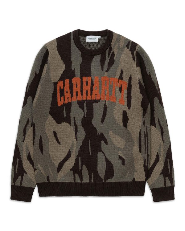 Carhartt University Script Sweater Camo I029515-0HFXX Fashion