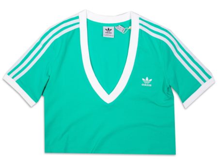 T-Shirt Crop Donna Adidas Verde Supply