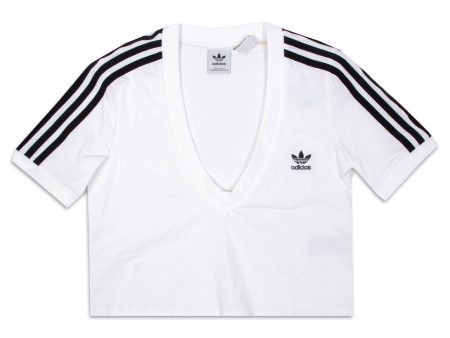 T-Shirt Crop Donna Adidas Bianca Hot on Sale