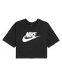 Crop Tee Nike Big Logo Nero Discount